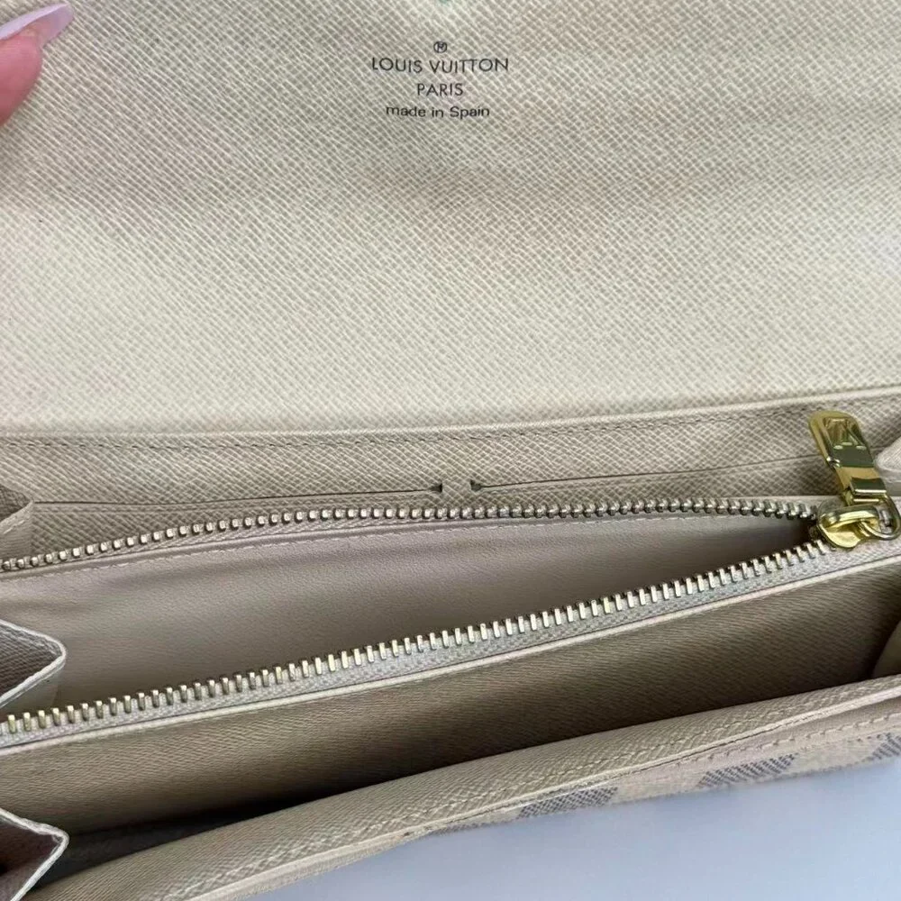 Louis Vuitton Damier Azur Wallet with Classic Checkerboard Design